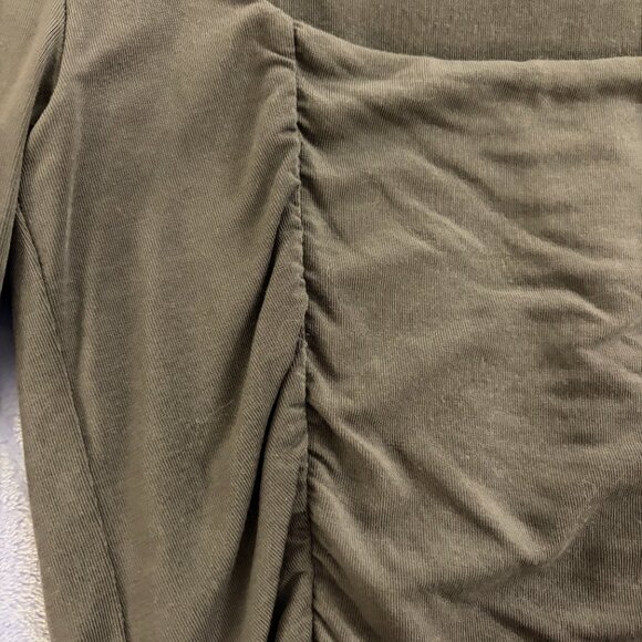 Aritzia Wilfred Ruched Squareneck Longsleeve Lydia Top in Grey - Picture 3 of 6